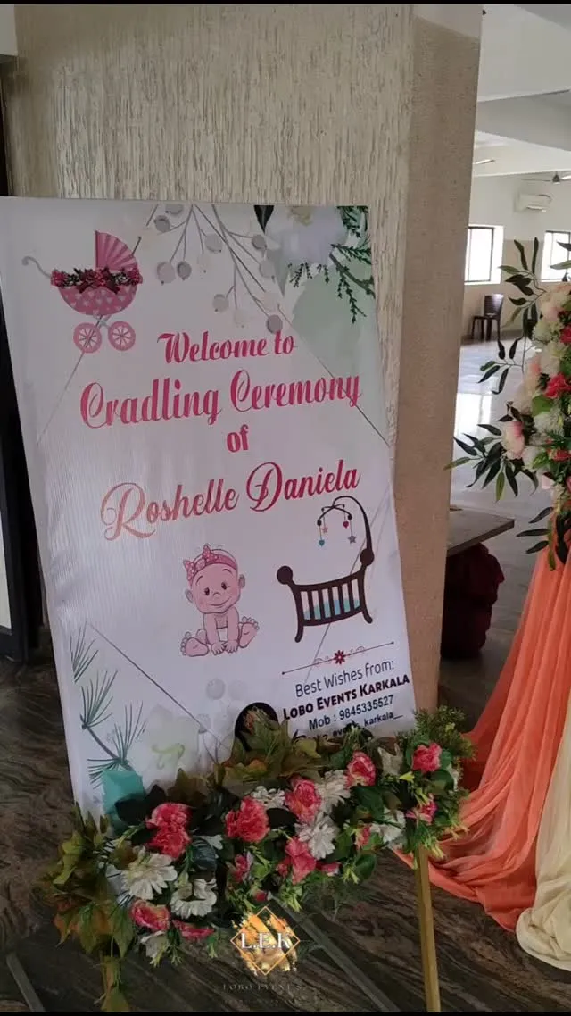 Cradling Ceremony Flex, Baby Cradling Ceremony, Lobo Events Karkala