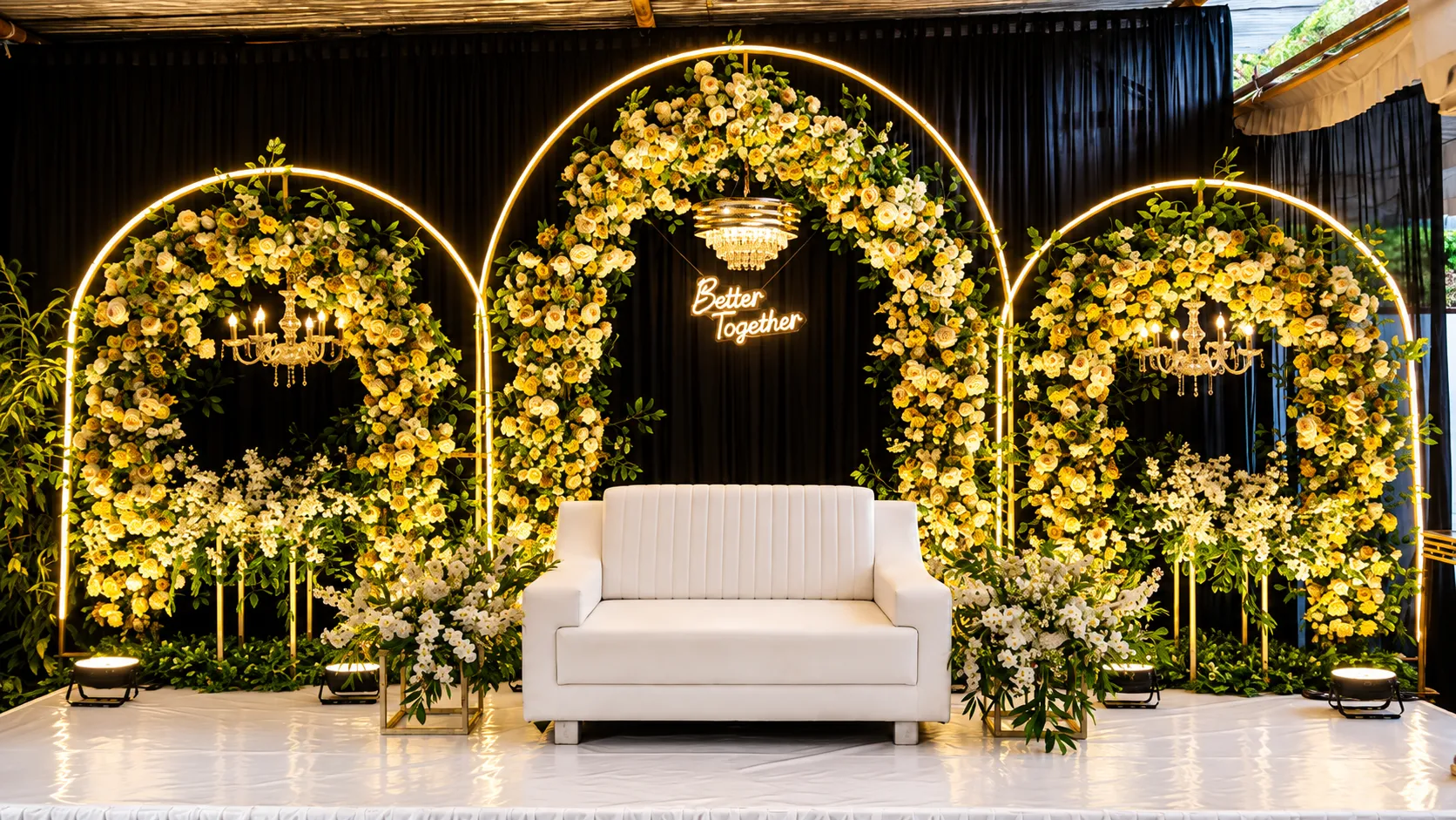 Engagement Stage Full View, Engagements, Lobo Events Karkala