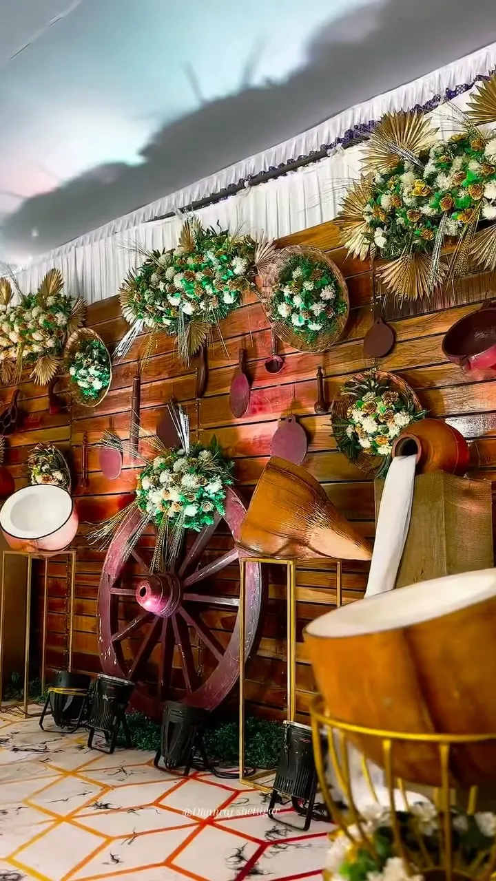 Roce Stage Side View, Roce Ceremony, Lobo Events Karkala