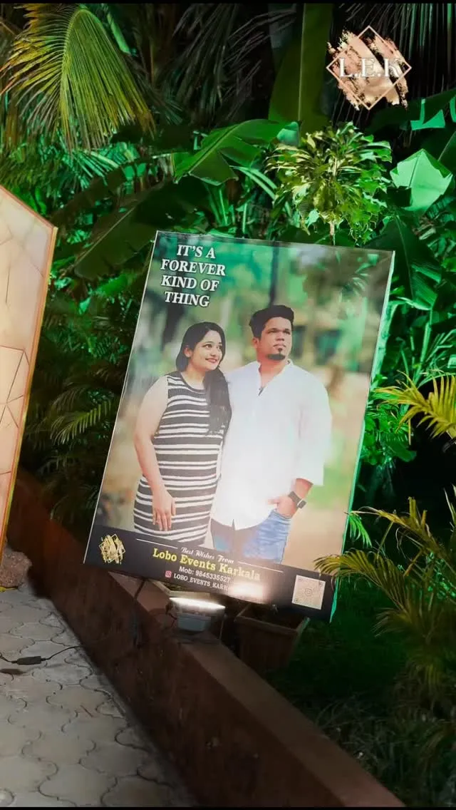 Entrance Flex Banner, Wedding Moments, Lobo Events Karkala