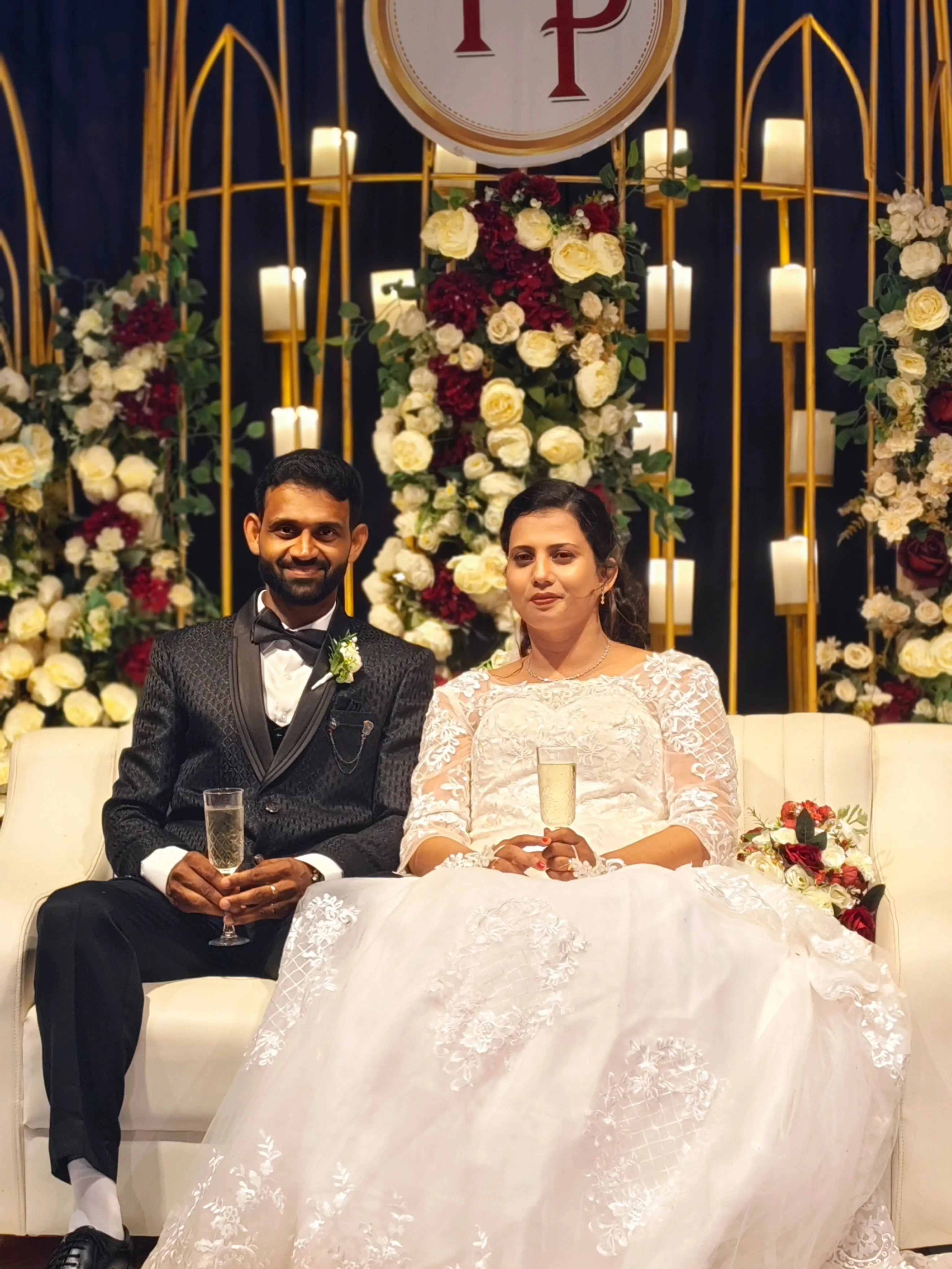Marriage Couple Stage, Wedding Moments, Lobo Events Karkala
