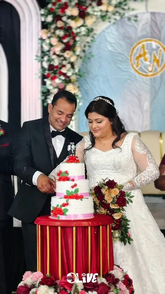 Marriage Couple Stage Cake, Wedding Moments, Lobo Events Karkala