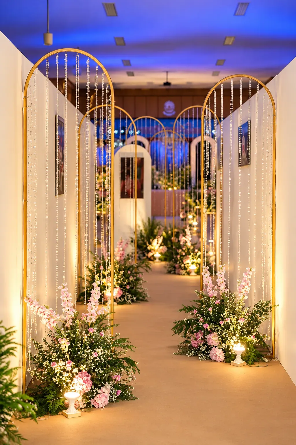 Sheer Drape Entry Passage, Wedding Moments, Lobo Events Karkala