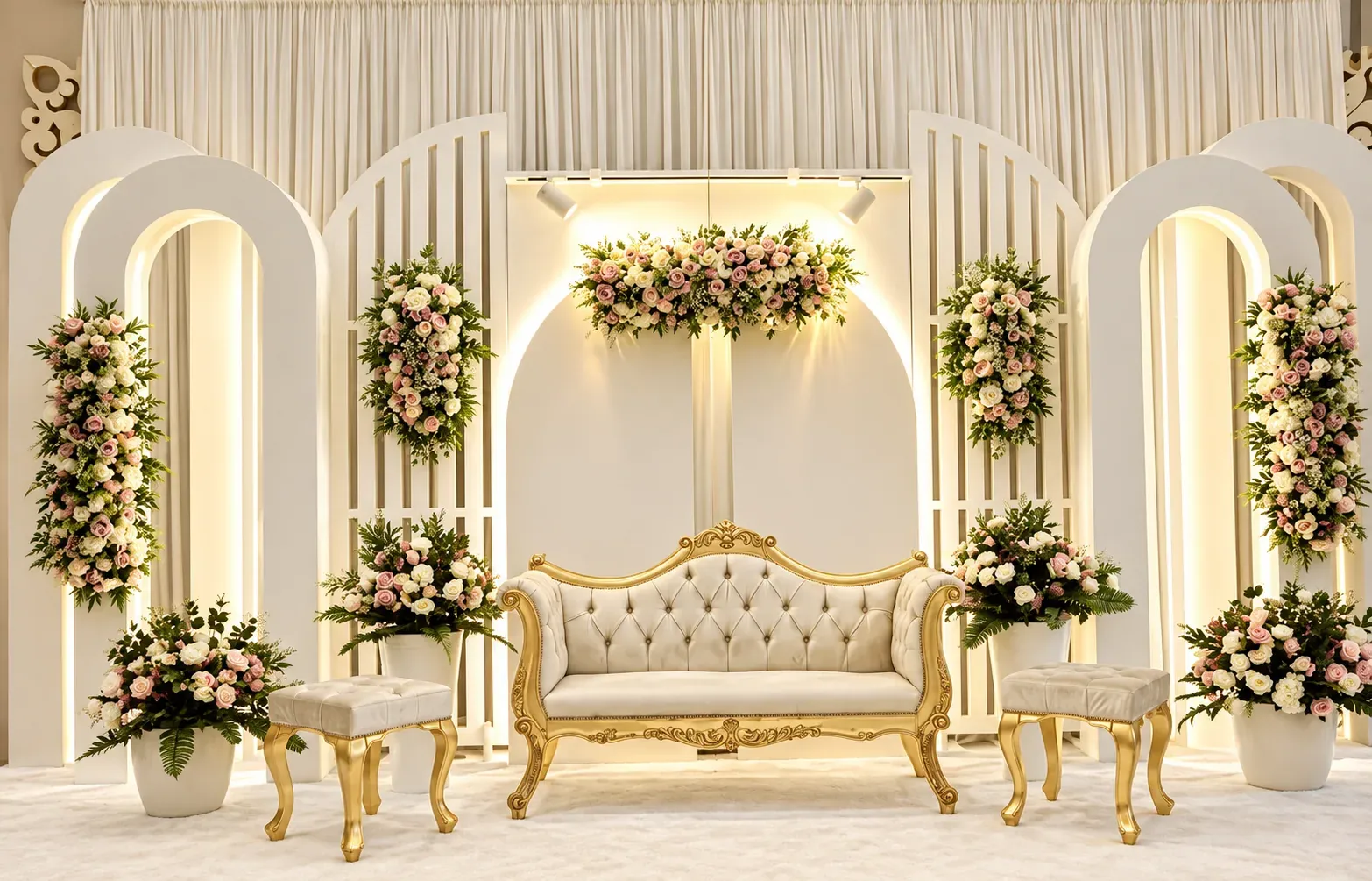 Ivory Arch Stage, Wedding Moments, Lobo Events Karkala