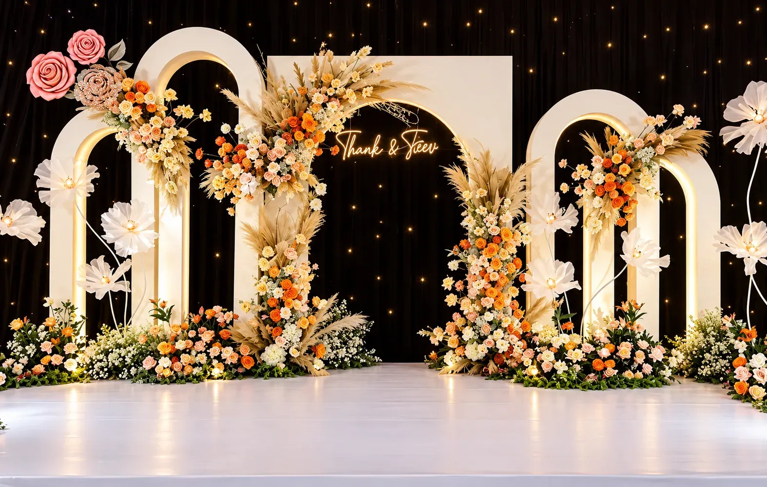 Thank You Arch Stage, Wedding Moments, Lobo Events Karkala